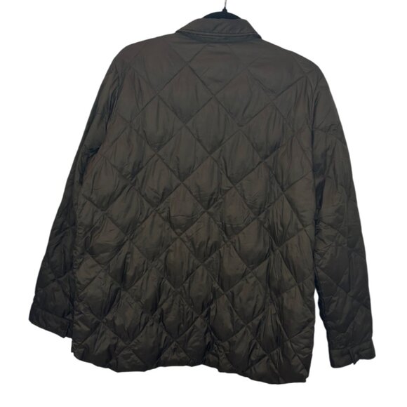 32 Degrees women's dark green puffer lightweight packable shirt jacket size L - Picture 7 of 8